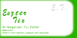 eszter tix business card